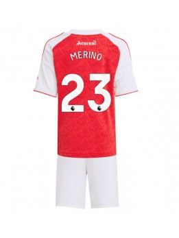 Arsenal Mikel Merino #23 Replika Hemmakläder Barn 2025-26 Kortärmad (+ byxor)